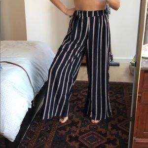 High waist stripe Zaful palazzo pant